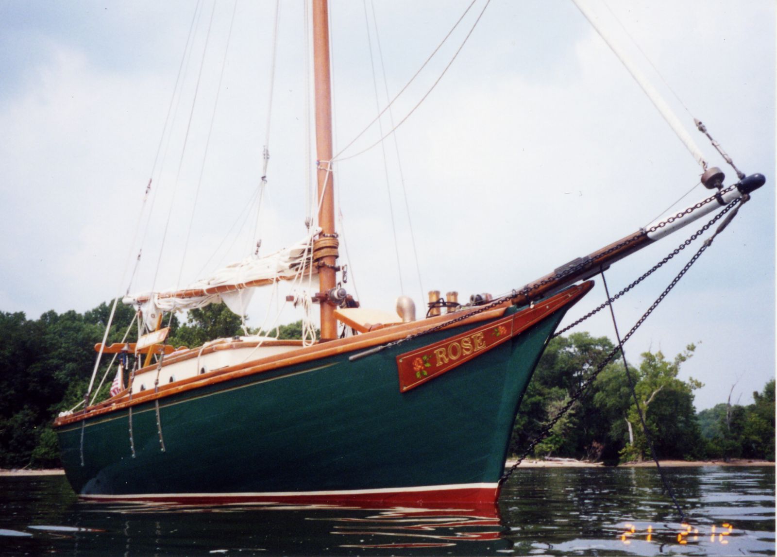 old wood sailboat