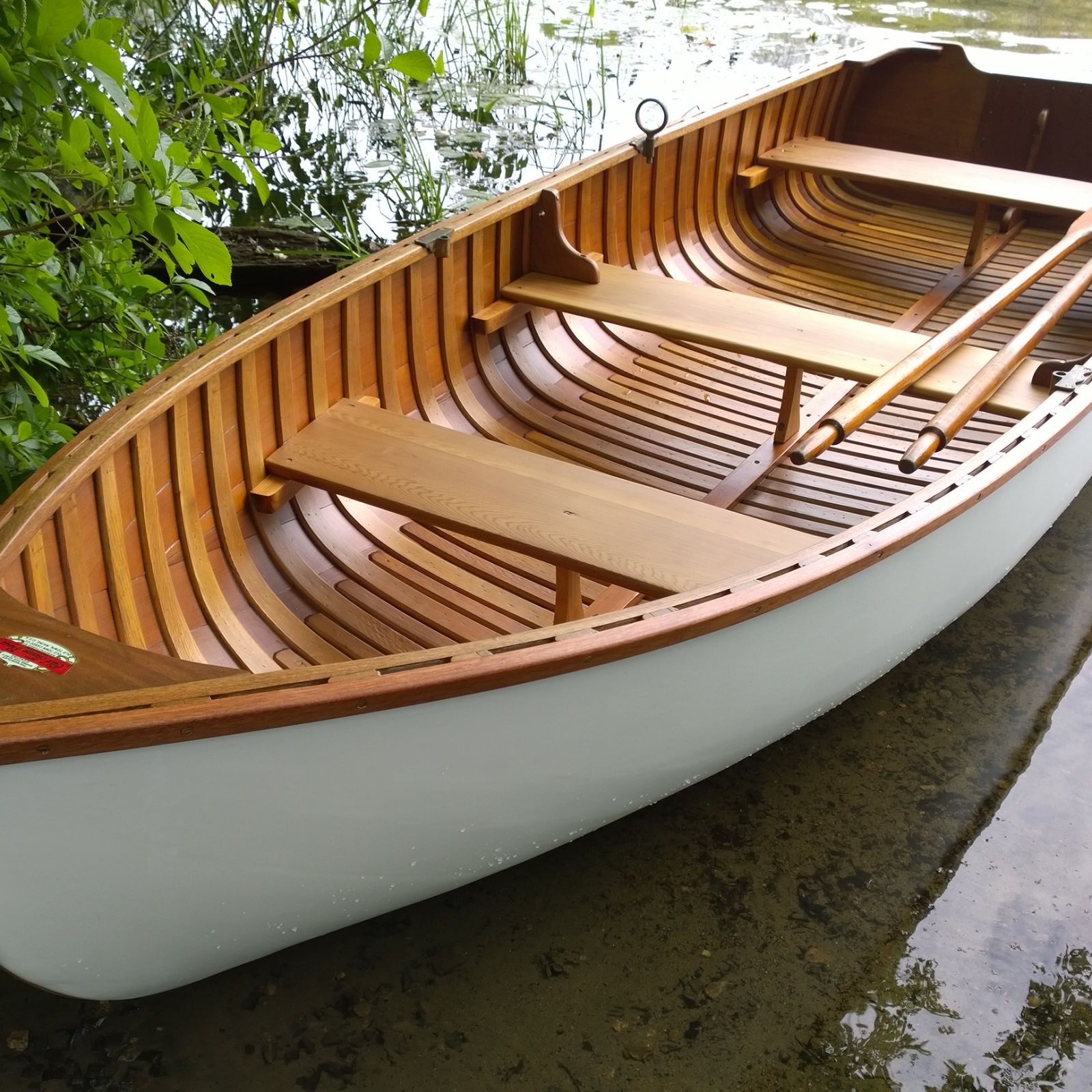 Antique wooden kayak