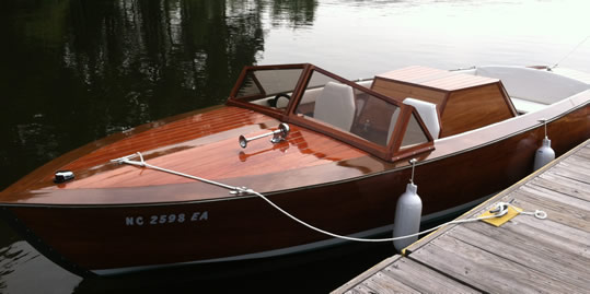 custom runabout - ladyben classic wooden boats for sale